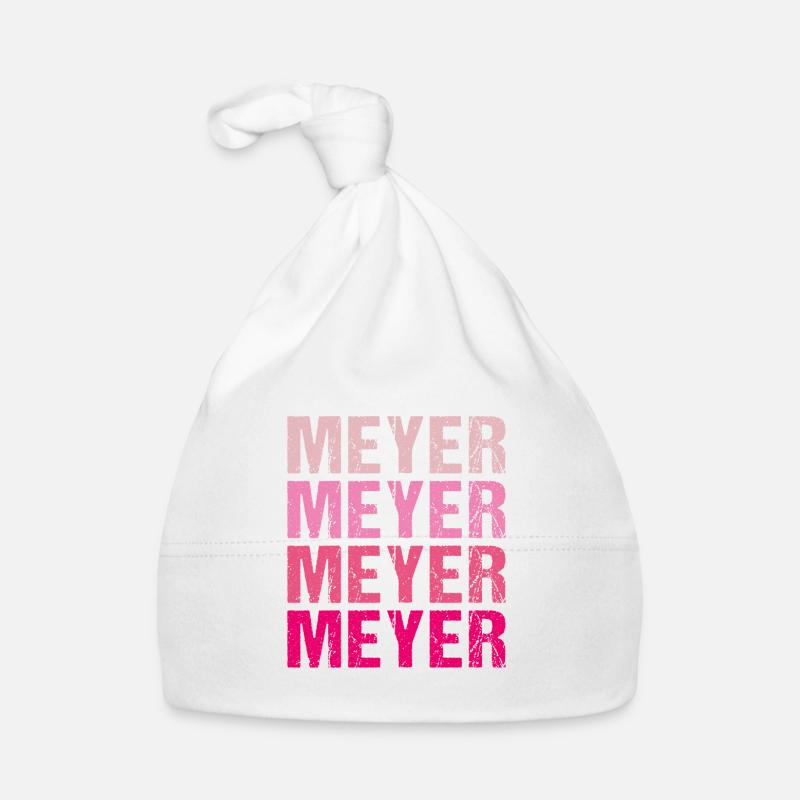 Meyer Family Name Team Retro Gift Idea Organic Baby Cap