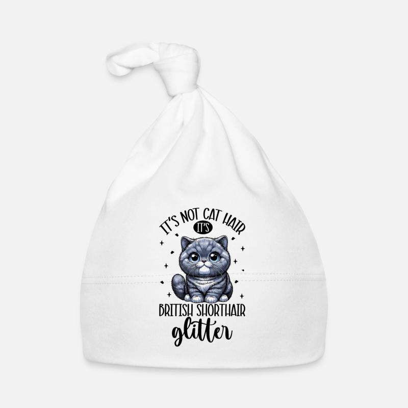 Paillettes de chat - British Shorthair Bonnet bio Bébé