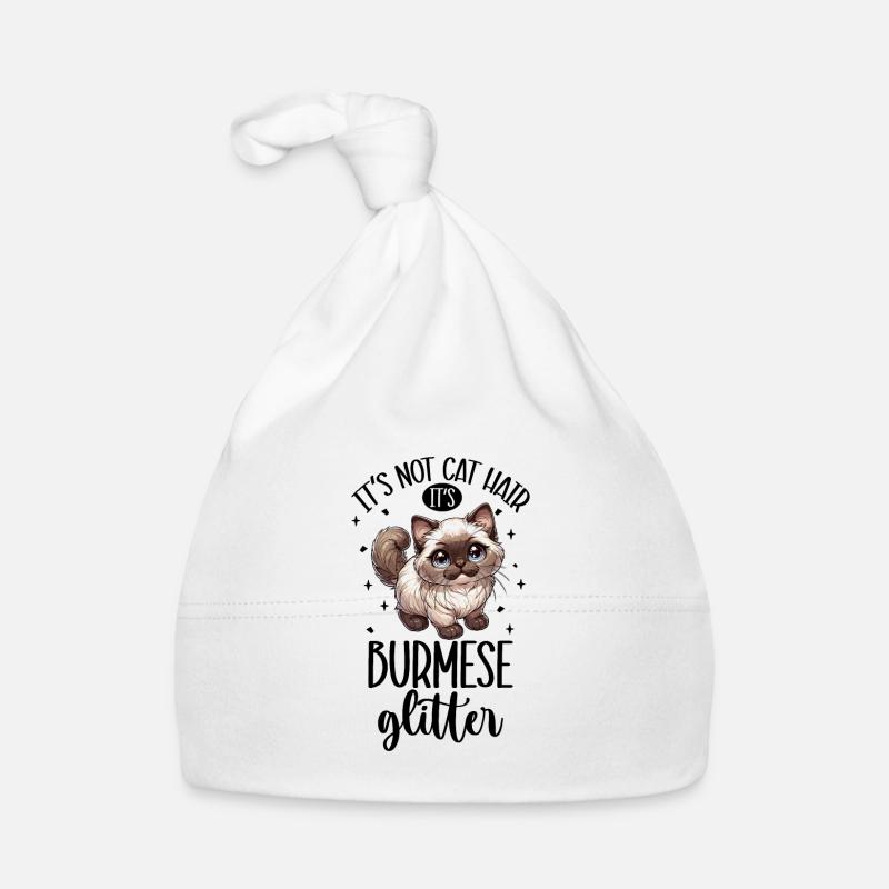 Paillettes Chats - Birmanie Bonnet bio Bébé