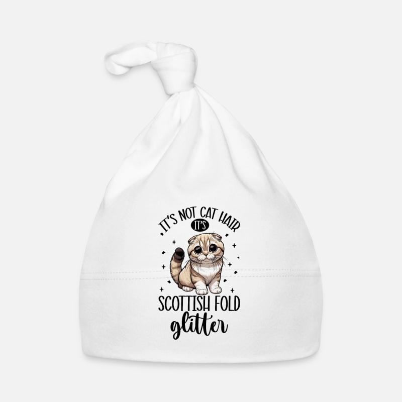 Cats Glitter - Scottish Fold-eared Cat Organic Baby Cap