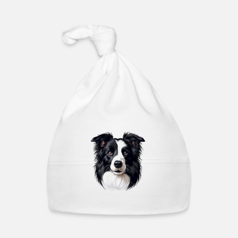 Hundegesicht - Border Collie Baby Bio-Mütze