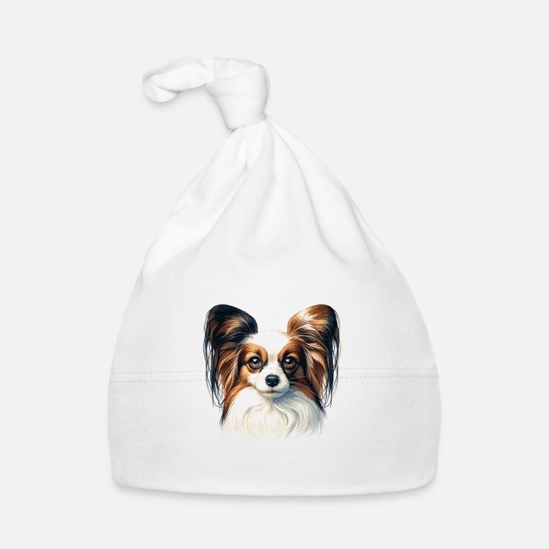 Visage de chien - Papillon Bonnet bio Bébé