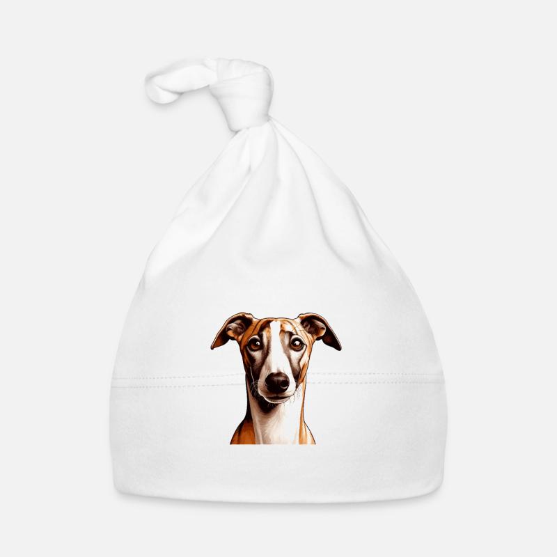 Dog Face - Whippet Organic Baby Cap