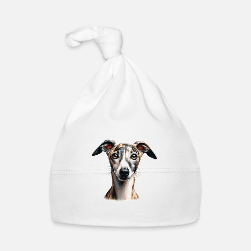 Visage de chien - Whippet Bonnet bio Bébé