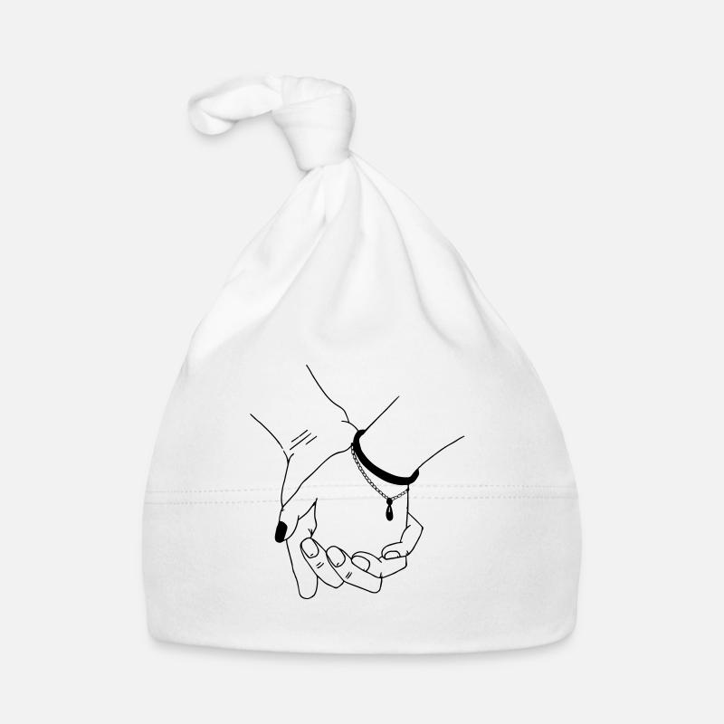 haendchen halten - Baby Bio-Mütze - Weiß