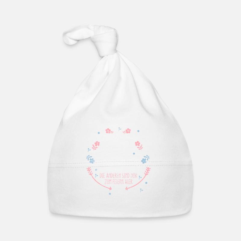 heiraten Hochzeit Ehe Ehepaar Glück Geschenk JGA - Baby Bio-Mütze - Weiß