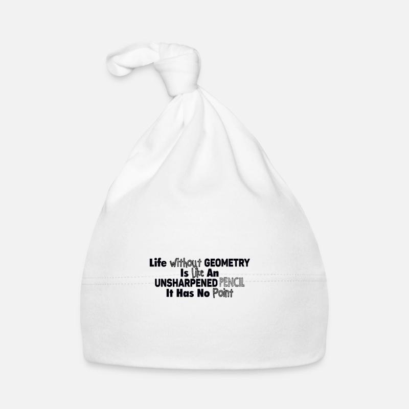 Life without geometry makes no sense Organic Baby Cap
