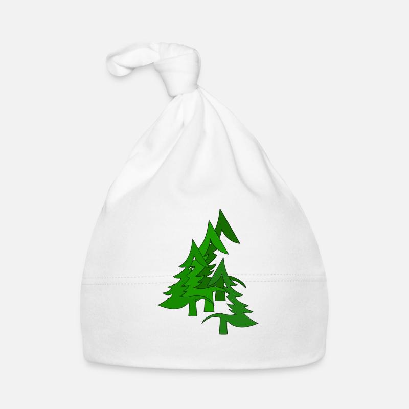 Fir forest, forest, fir trees Organic Baby Cap