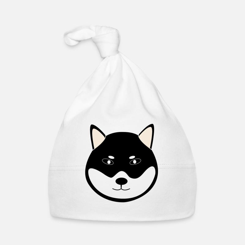 shiba inu black Baby Bio-Mütze