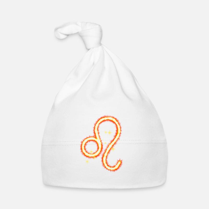 Leo Symbol Zodiac Sign Fire Organic Baby Cap