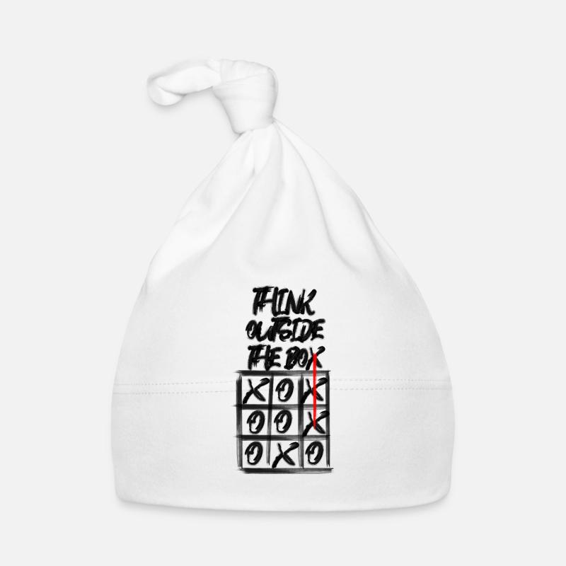 Querdenker kreativer Spruch Geschenk tic tac toe Baby Bio-Mütze