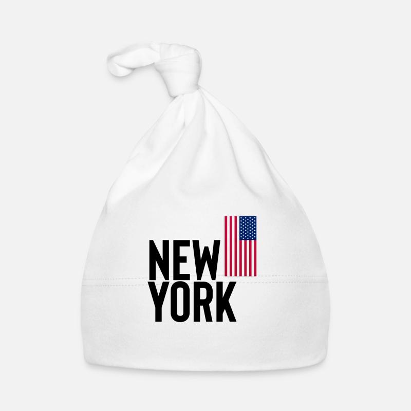 New York - Baby Bio-Mütze - Weiß