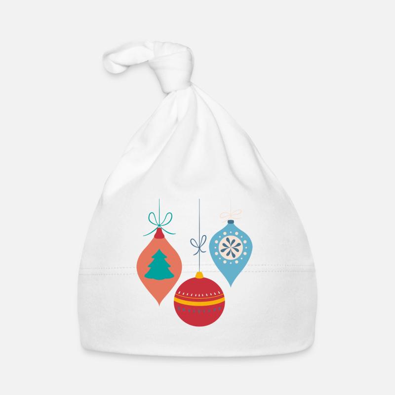 Weihnachtskugeln Baby Bio-Mütze