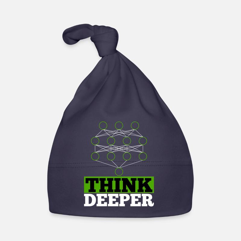 Künstliche Intelligenz think deeper Geschenk Baby Bio-Mütze