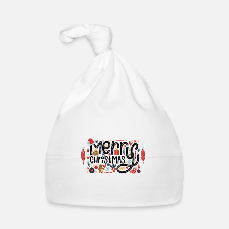 Cadeau de conception de Noël joyeux Noël Bonnet bio Bébé