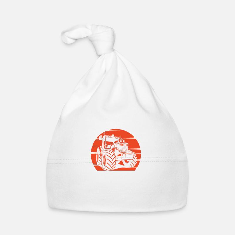 Life is better on Tractor Farmer Sunset Organic Baby Cap