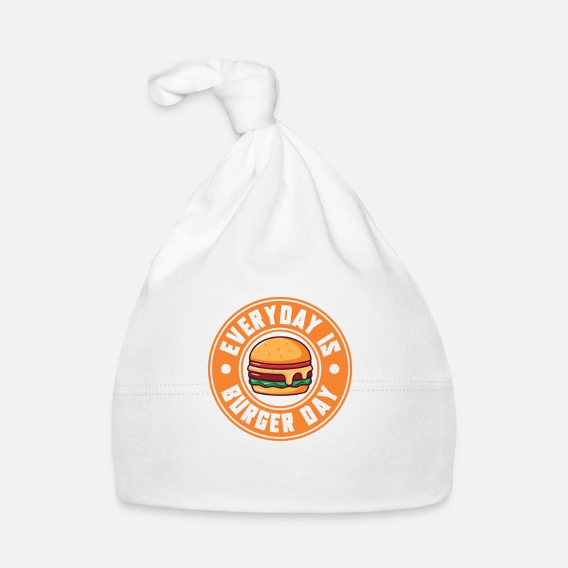 For hamburger lovers, every day is burger day Organic Baby Cap