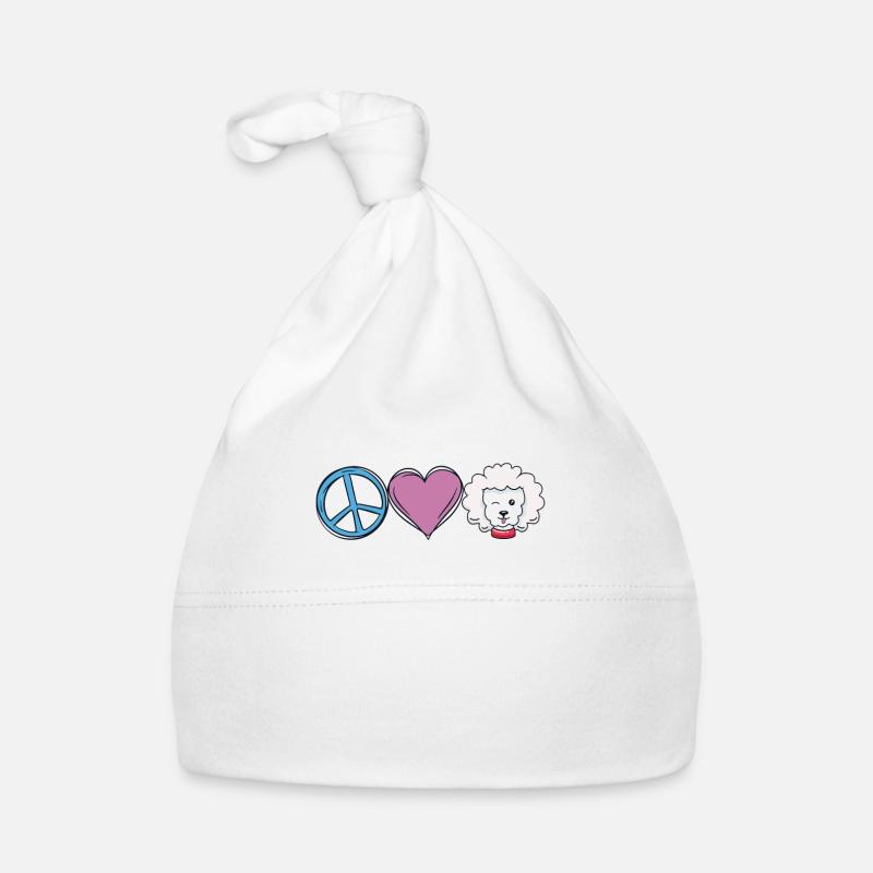 Friedensliebes-pudel-hundeliebhaber Baby Bio-Mütze