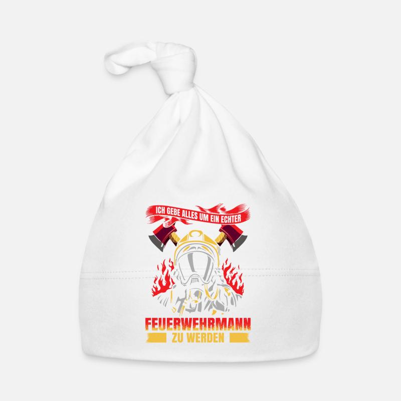 Ich Gebe Alles Ein Echter Feuerwehrmann Zu Werden Baby Bio-Mütze