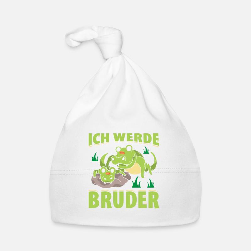 Ich Werde Bruder Krokodil Geschenk Baby Bio-Mütze
