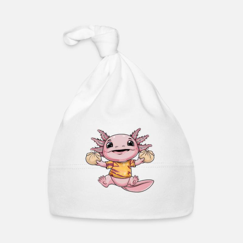 Axolotl aux boulettes japonaises - Bonnet bio Bébé - blanc