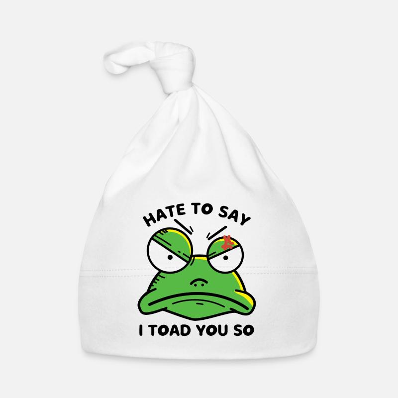 Lustige Tierfrosch Grafik Baby Bio-Mütze