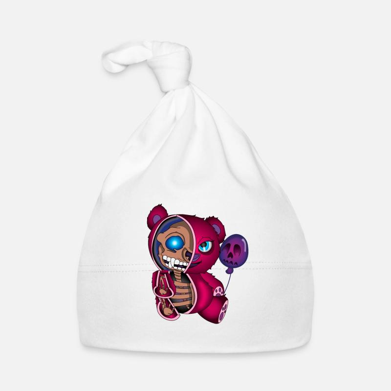 Skull Teddybär Skelett Halloween Geschenkidee Baby Bio-Mütze