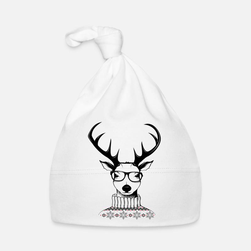 Hipster deer Organic Baby Cap