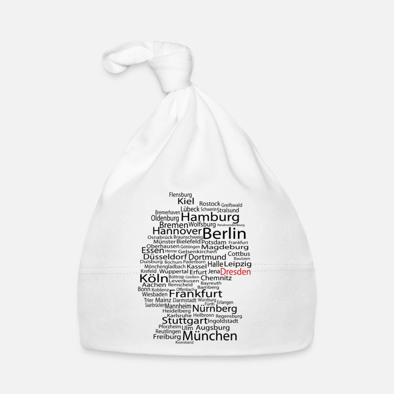 Dresden wordcloud Baby Bio-Mütze