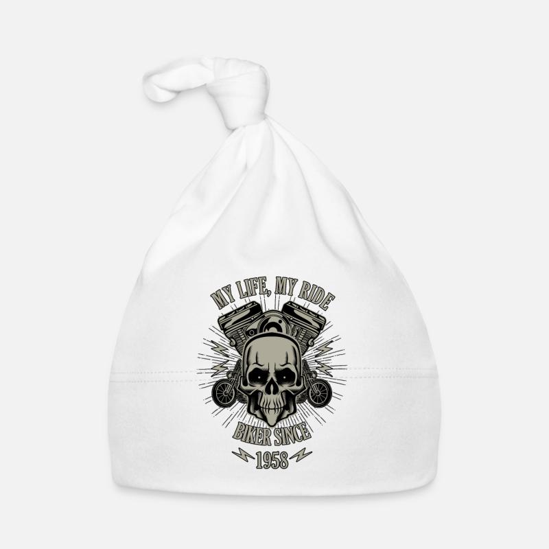 Gift for Biker - built in 1958 Organic Baby Cap