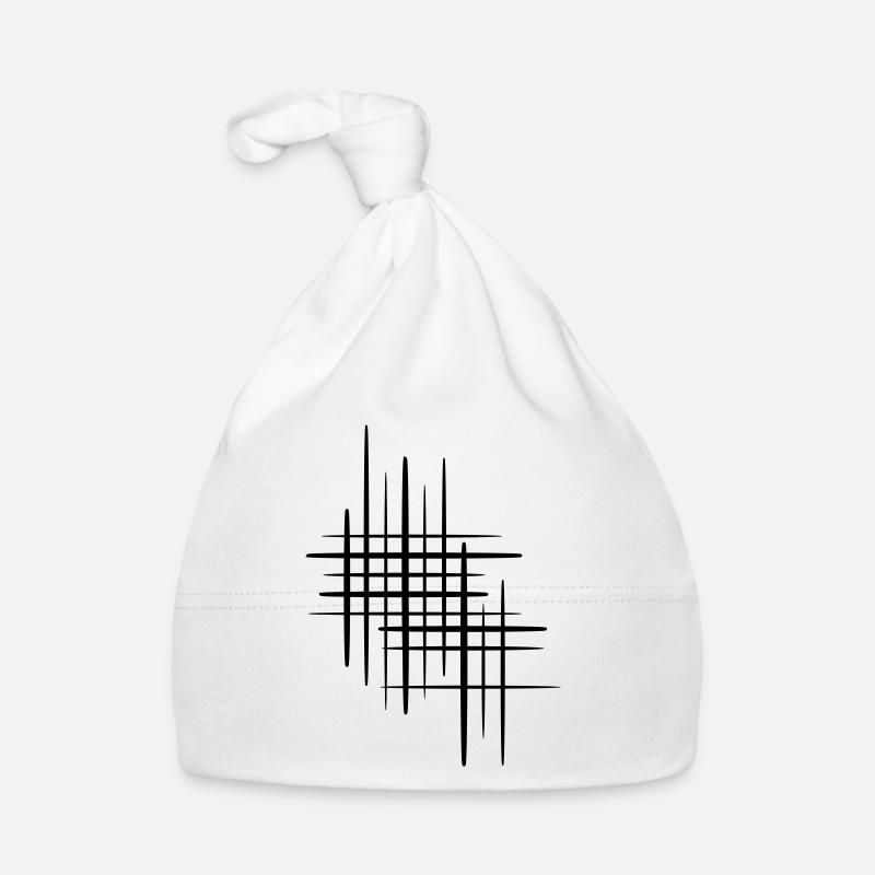 Lines grid abstract Organic Baby Cap