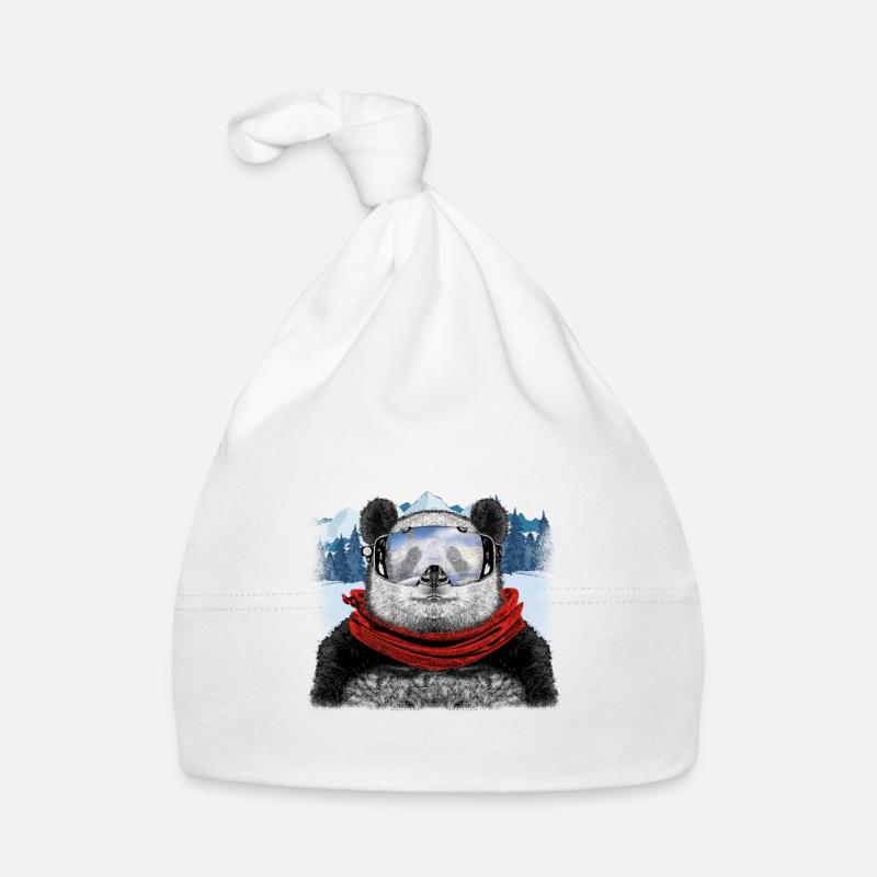 panda de ski Bonnet bio Bébé