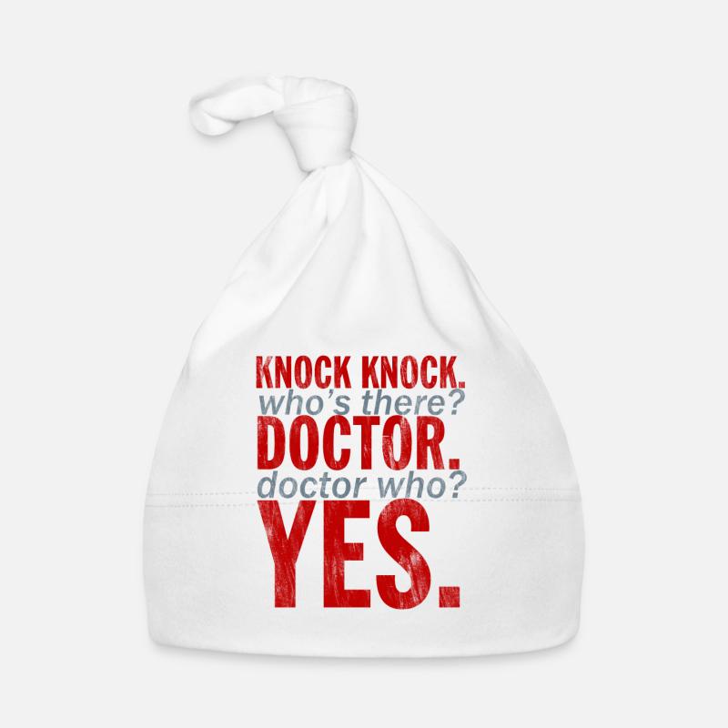 "Coup de coup Doctor Who?" Conception - Bonnet bio Bébé - blanc