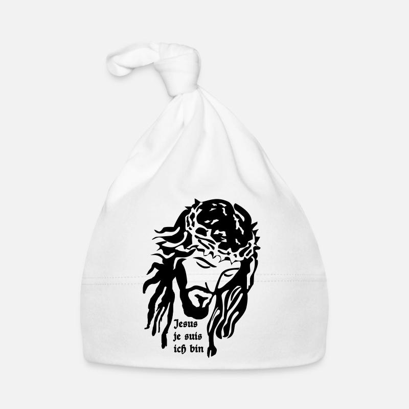 Jésus - Bonnet bio Bébé - blanc