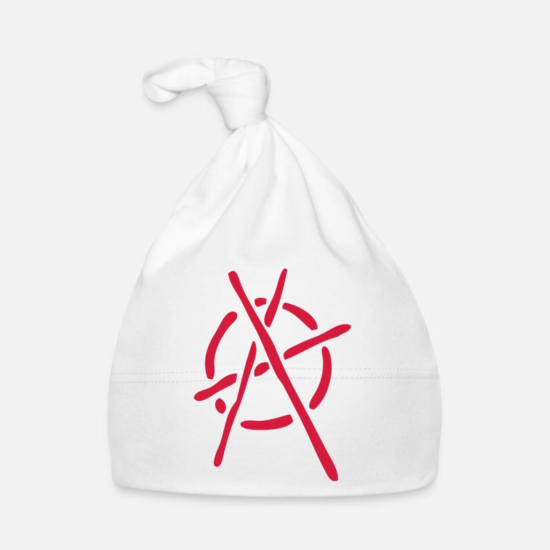 anarchy logo stencil Baby Bio-Mütze