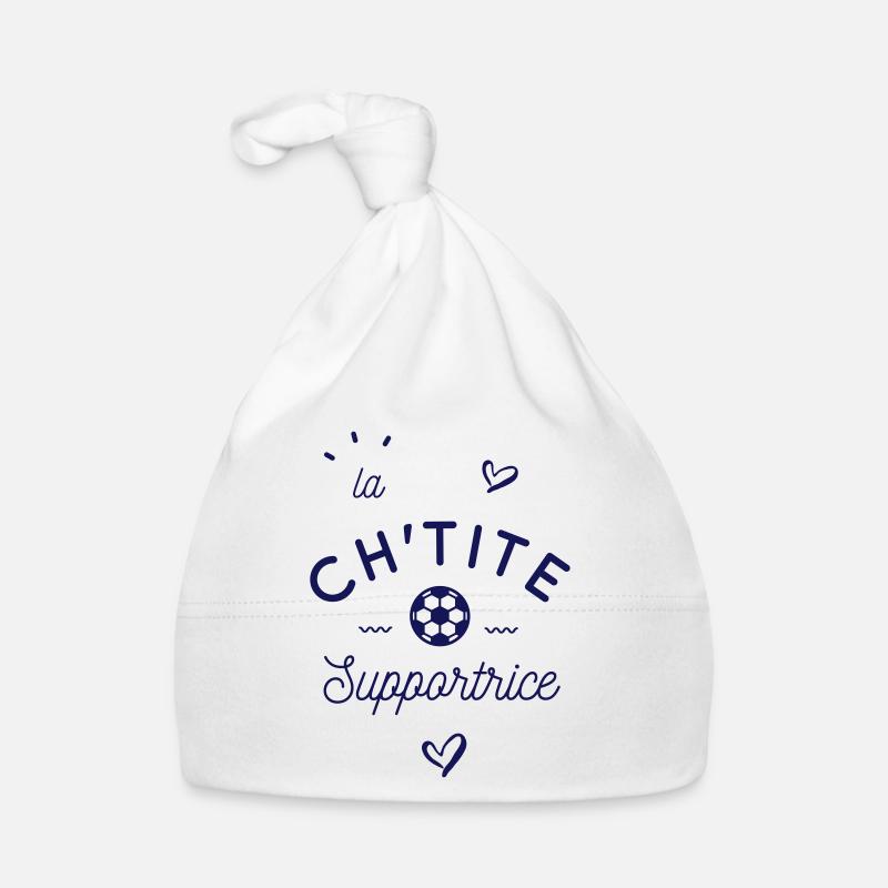 La ch'tite supportrice - Bonnet bio Bébé - blanc