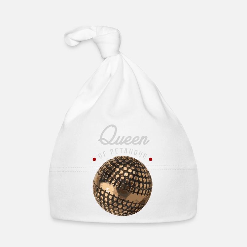 Reine de la pétanque - Bonnet bio Bébé - blanc
