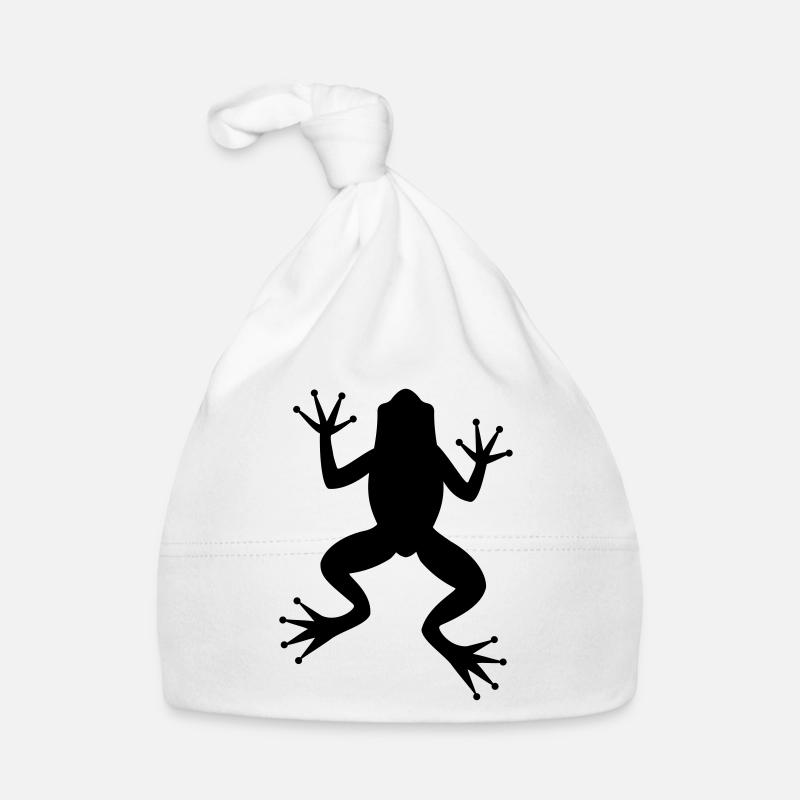 Frosch Kröte Laubfrosch Silhouette Baby Bio-Mütze