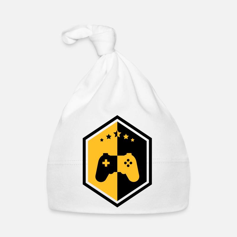Gamer / Gaming - Bonnet bio Bébé - blanc