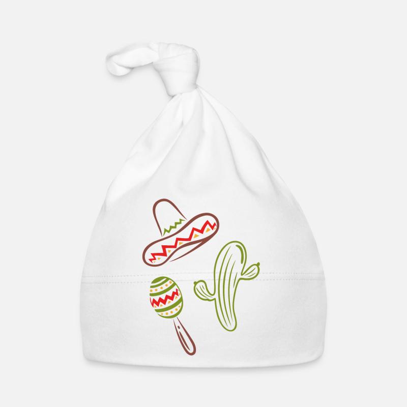 Mexico Cinco De Mayo Cactus Sombrero Organic Baby Cap