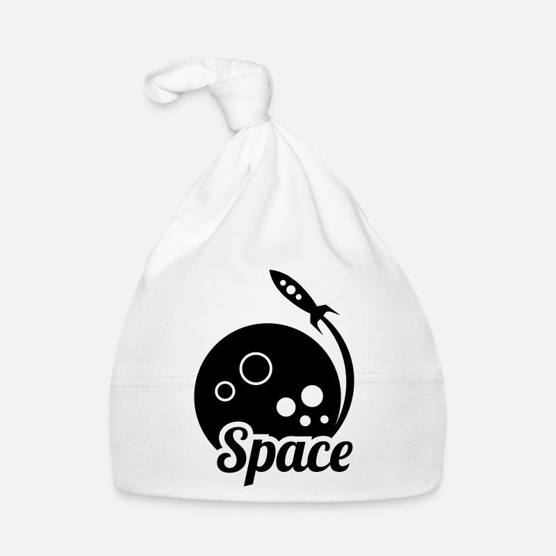 space - Baby Bio-Mütze - Weiß