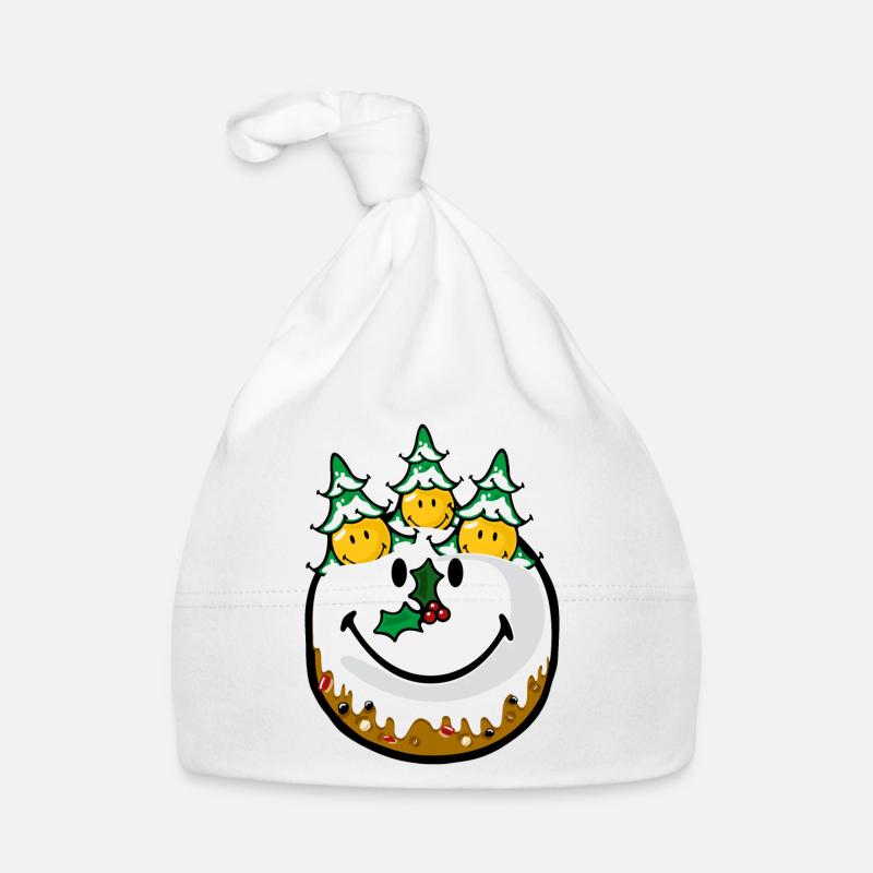 Smiley Christmas Cake Bonnet bio Bébé