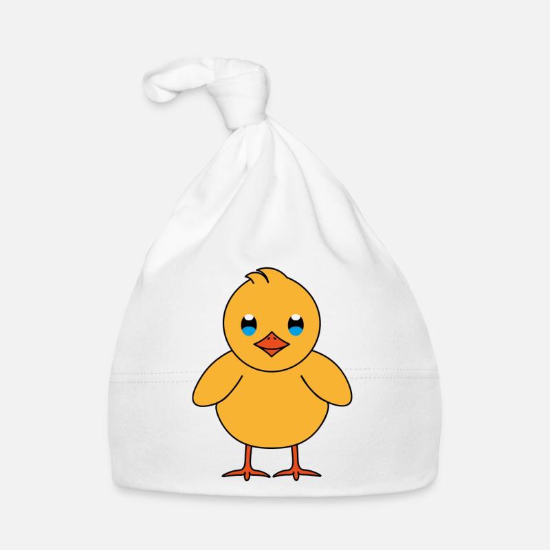 Oiseau, poussins « Little Bird » - Bonnet bio Bébé - blanc