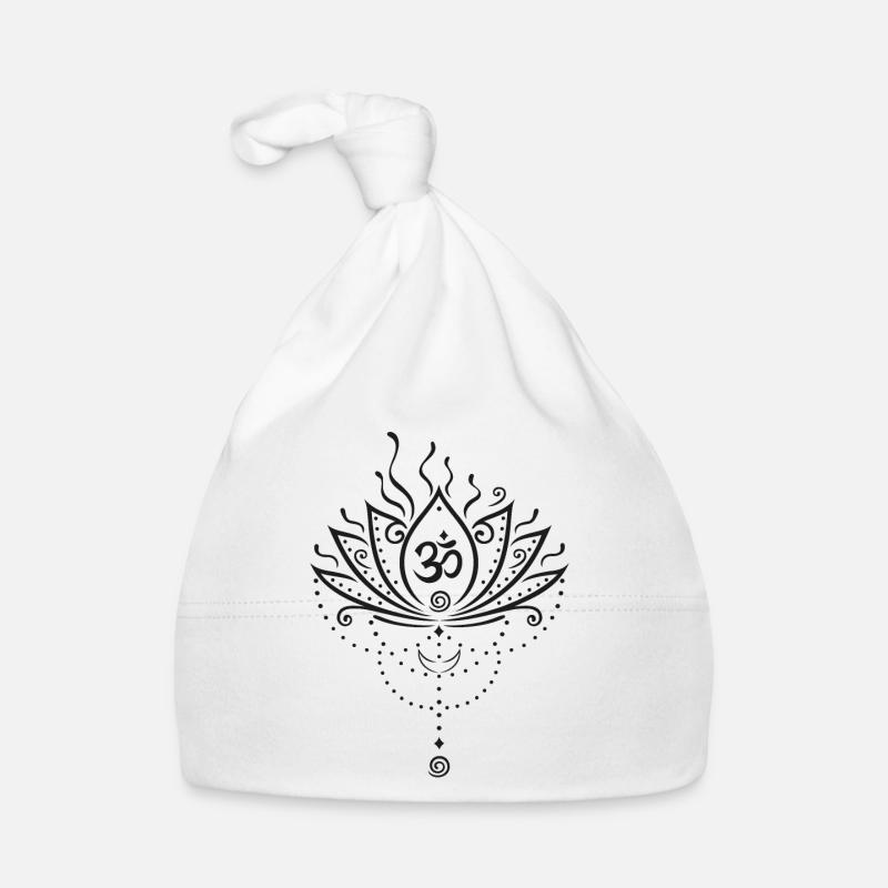 Fleur de lotus, version noire Bonnet bio Bébé