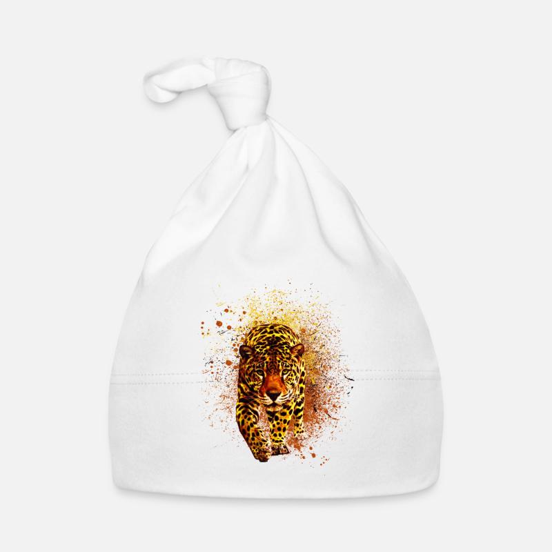 leopard Organic Baby Cap