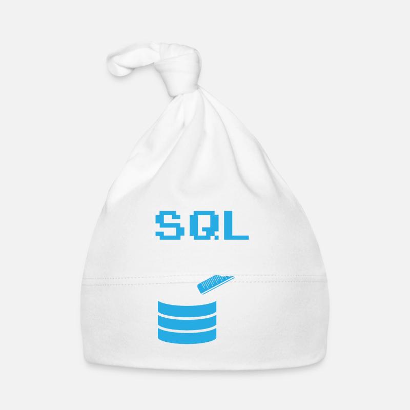 SQL Injection Für SQL Datenbank Admins - Baby Bio-Mütze - Weiß