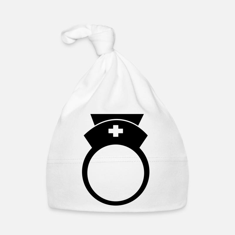 Nurse Monogram Frame Organic Baby Cap