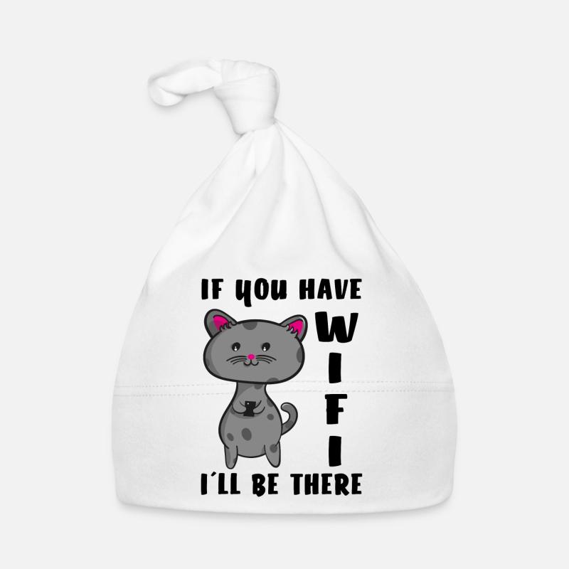 Cat needs WiFi Organic Baby Cap