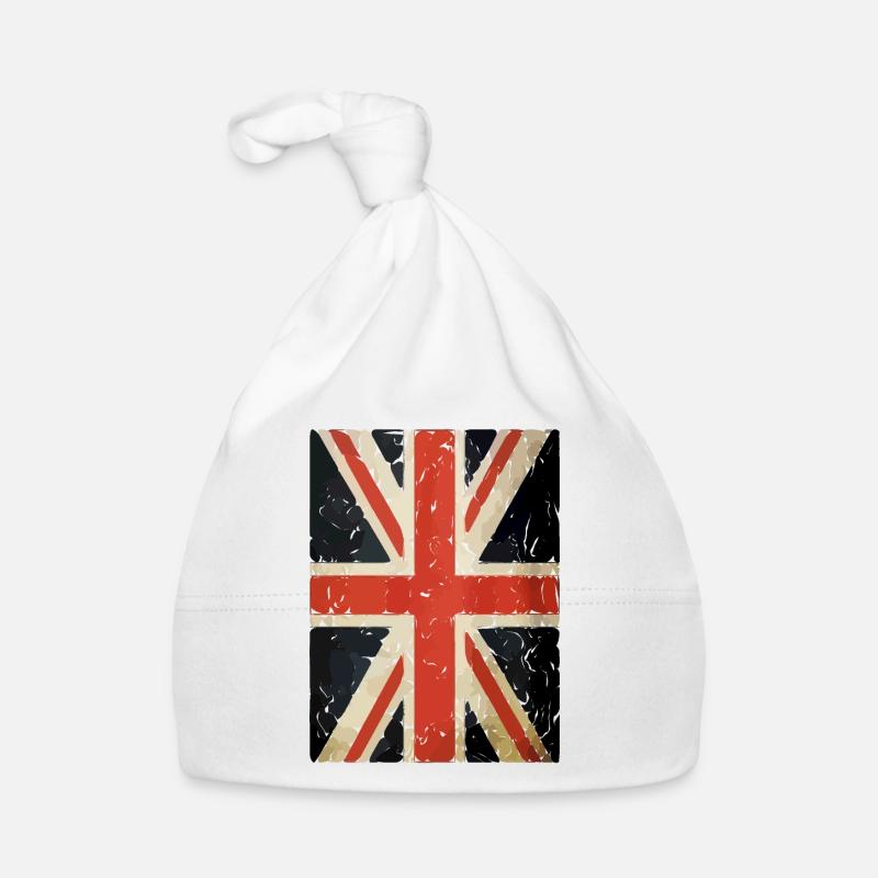 Union Jack British Flag Organic Baby Cap