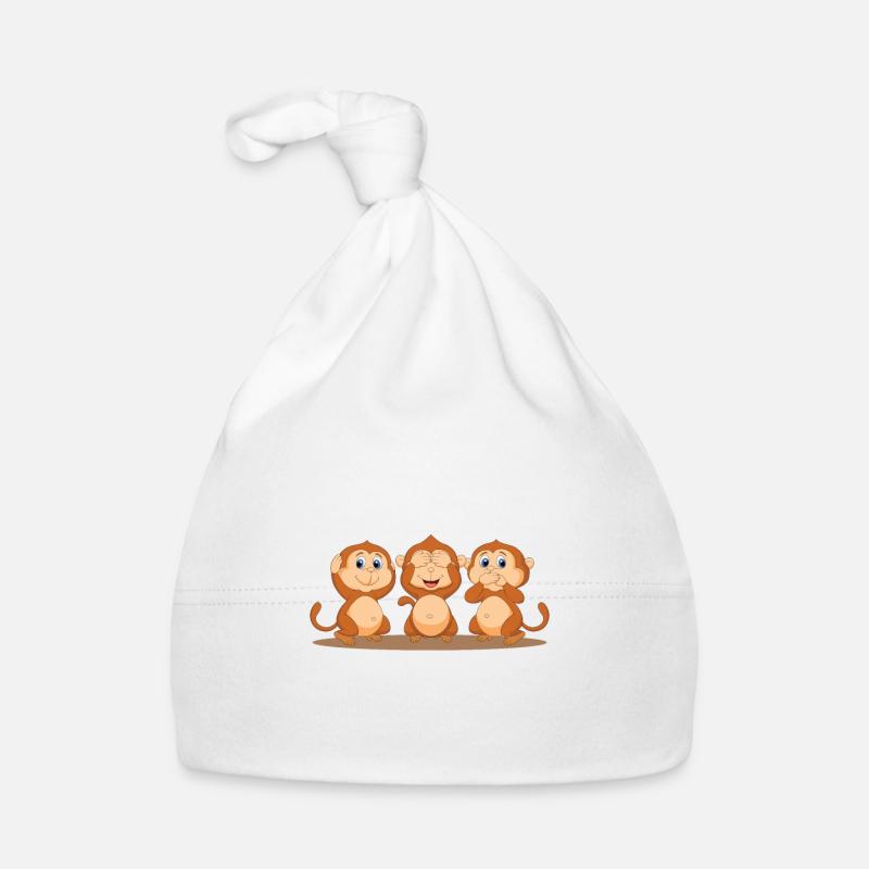 three monkeys Organic Baby Cap